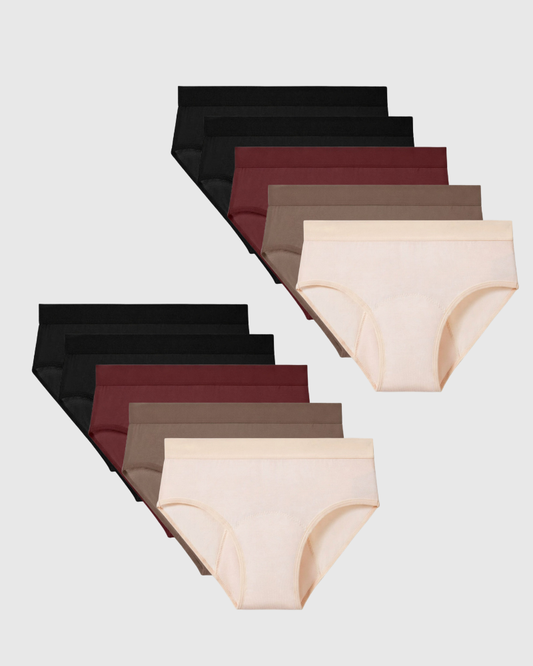 Mias Bambus Auslaufsichere Unterwäsche (10er-Pack)