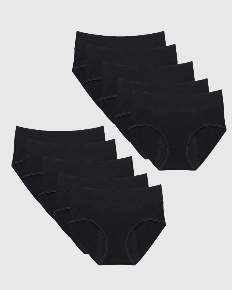 Mias Baumwolle Auslaufsichere Unterwäsche (10er-Pack)