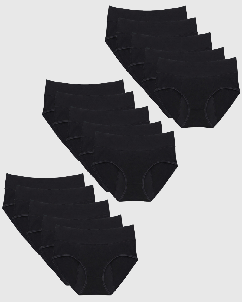 Mias Baumwolle Auslaufsichere Unterwäsche (15er-Pack)