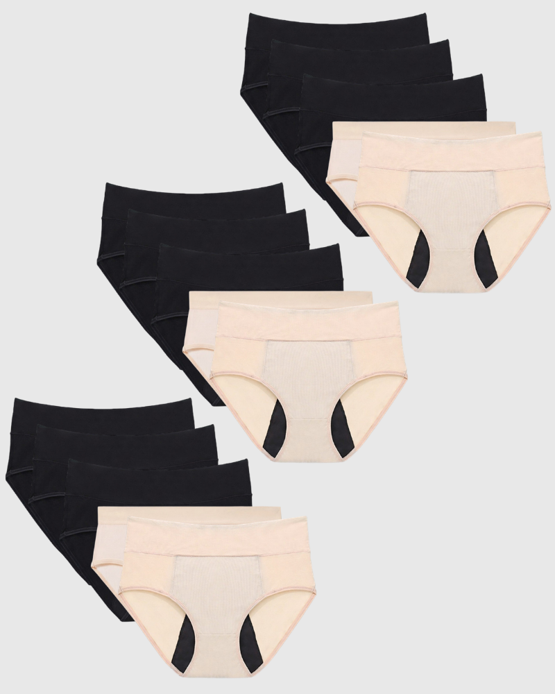 Mias Baumwolle Auslaufsichere Unterwäsche (15er-Pack)