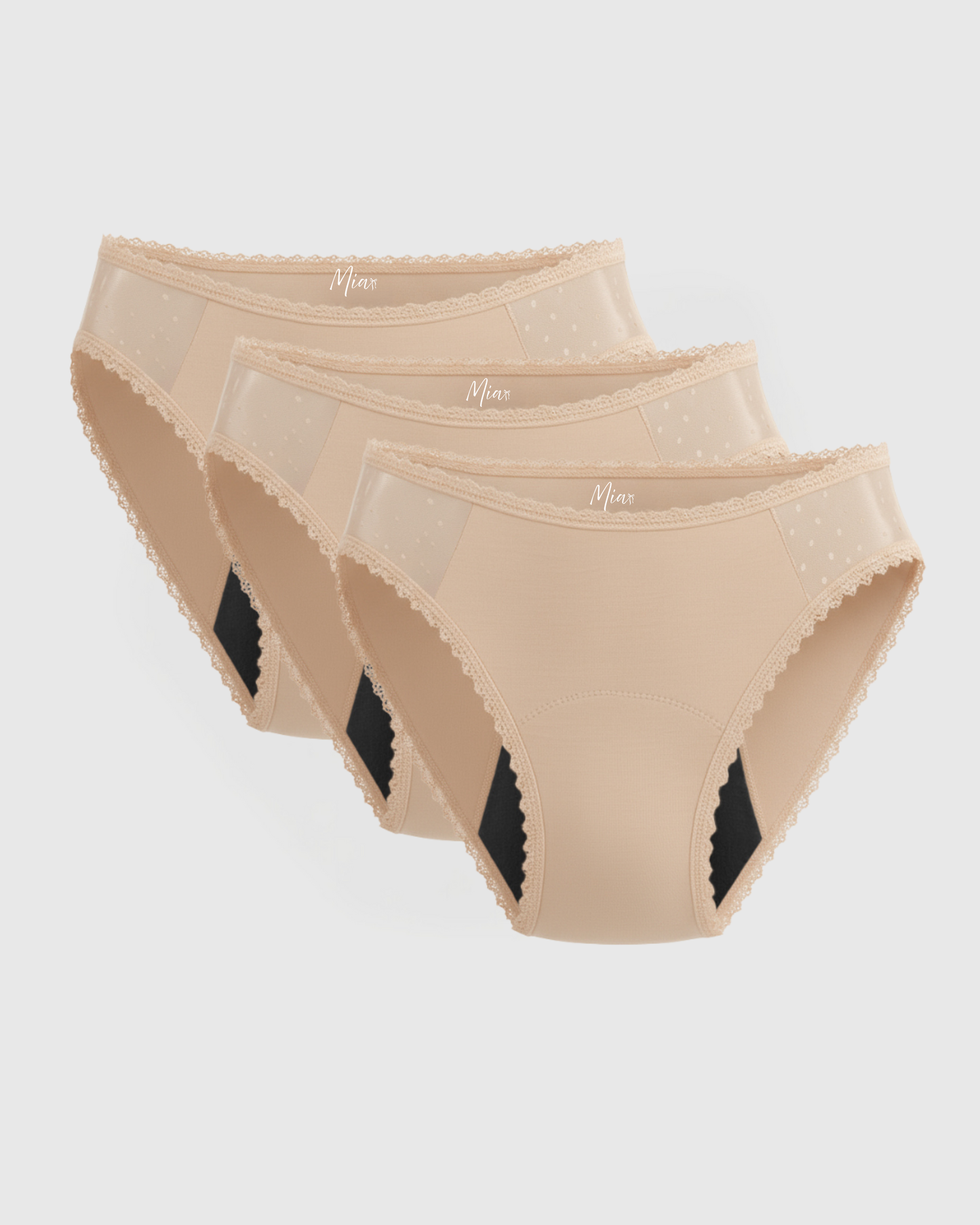 Mias Elegante Auslaufsichere Unterwäsche (3er-Pack)