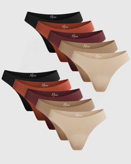 Mia's Nahtlose Auslaufsichere Strings (10er-Pack)