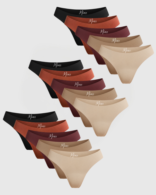 Mia's Nahtlose Auslaufsichere Strings (15er-Pack)