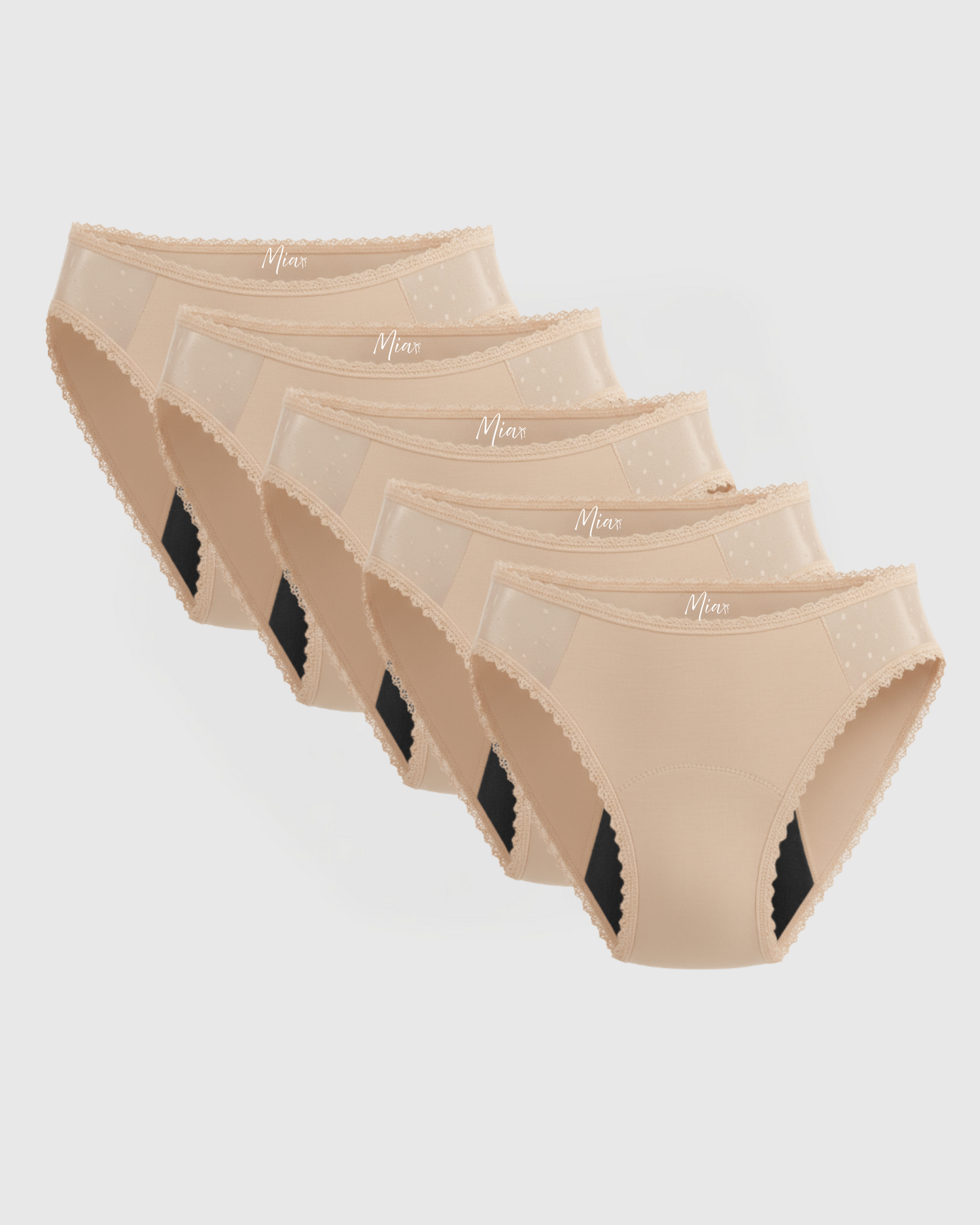 Mias Elegante Auslaufsichere Unterwäsche (5er-Pack)